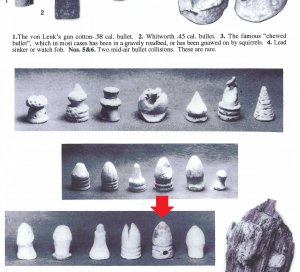 Carved .54 Caliber Confederate Gardner Bullet