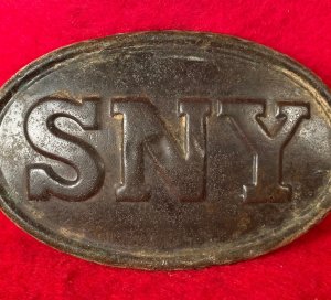 State of New York Belt Buckle - Broad Letter Style