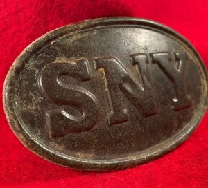 State of New York Belt Buckle - Broad Letter Style