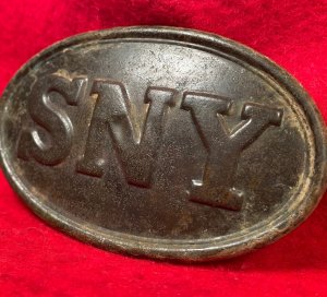 State of New York Belt Buckle - Broad Letter Style