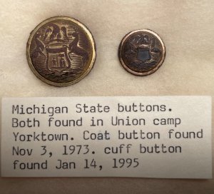 Michigan State Seal Cuff Button