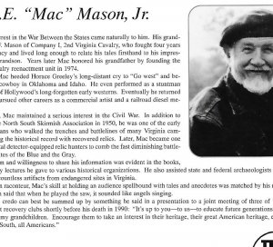 Five Spoke Swage Base Bullet with Mac Mason's Lettering