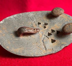 US Belt Buckle - Initials "JB" with Bayonet Tip Marks