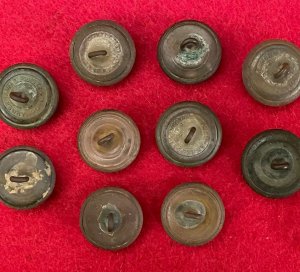 10 High-Grade Excavated General Service Eagle Coat Buttons