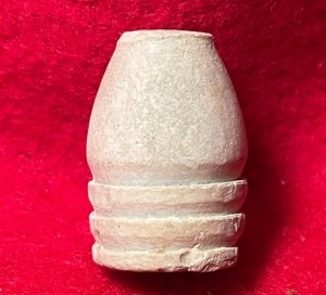 Carved .69 Caliber Three Ring Bullet