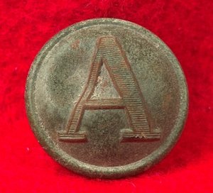 Confederate Artillery Coat Button - Lined A