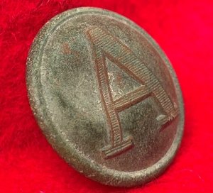 Confederate Artillery Coat Button - Lined A