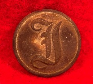 Confederate Infantry Coat Button - Script "I"