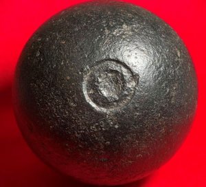 18 Pounder Solid Shot - Revolutionary War - Marked