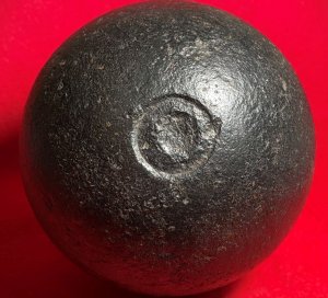18 Pounder Solid Shot - Revolutionary War - Marked