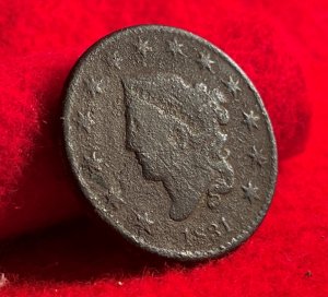 Large US "Liberty Head" One Cent - Dated 1831