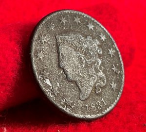 Large US "Liberty Head" One Cent - Dated 1831