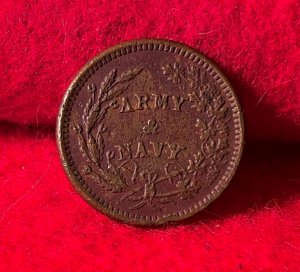 Army Navy Token - Dated 1863