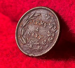 Army Navy Token - Dated 1863