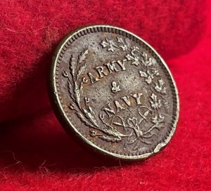 Army Navy Token - Dated 1863