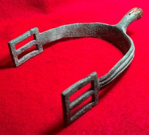 US Officer's "Christmas" Spur Marked "PATENTED DEC 24, 1861."