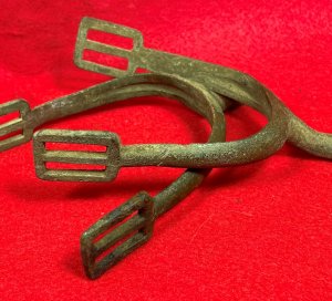 Pair of Model 1859 US Cavalry Spurs with Cast-In Groove - Littlestown, PA