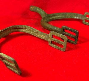 Pair of Model 1859 US Cavalry Spurs with Cast-In Groove - Littlestown, PA