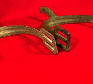 Pair of Model 1859 US Cavalry Spurs with Cast-In Groove - Littlestown, PA