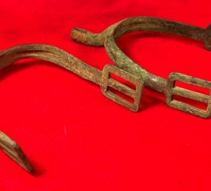 Pair of Model 1859 US Cavalry Spurs with Cast-In Groove - Littlestown, PA