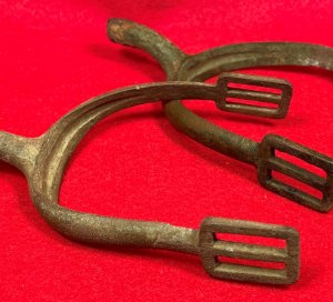 Pair of Model 1859 US Cavalry Spurs with Cast-In Groove - Littlestown, PA
