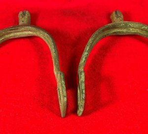 Pair of Model 1859 US Cavalry Spurs with Cast-In Groove - Littlestown, PA