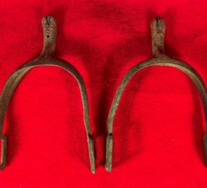 Pair of Model 1859 US Cavalry Spurs with Cast-In Groove - Littlestown, PA