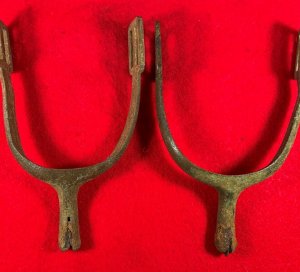 Pair of Model 1859 US Cavalry Spurs with Cast-In Groove - Littlestown, PA