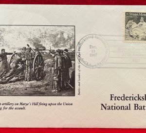 Fredericksburg Relic Display with Commemorating Cover