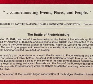 Fredericksburg Relic Display with Commemorating Cover