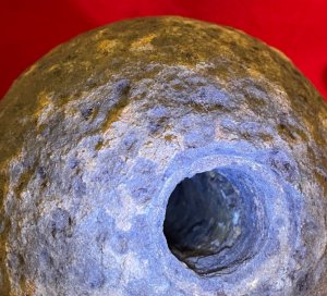 Confederate 12 Pounder Side-Loader Case-Shot Shell - Rare Copper Side-Plug