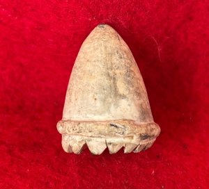 Carved Confederate .69 Caliber "Raleigh" Pattern Bullet Bullet - "Sawtooth"