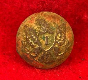 Federal Infantry Cuff Button with Bachelor Ring
