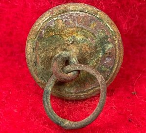 Federal Infantry Cuff Button with Bachelor Ring
