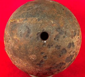 Federal 12 Pounder Case-Shot Shell - Rare Bormann "Braille" Time Fuze