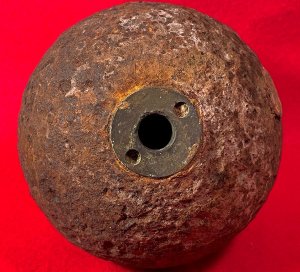Confederate 12 Pounder "Side-Loader" Case Shot - Lead Side-Plug