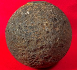 Confederate 12 Pounder "Side-Loader" Case Shot - Lead Side-Plug