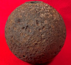 Confederate 12 Pounder "Side-Loader" Case Shot - Lead Side-Plug