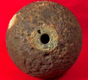 Confederate 12 Pounder "Side-Loader" Case Shot - Lead Side-Plug