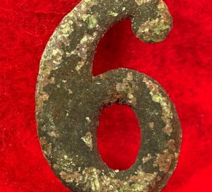Regimental Number "6" or "9" - Large Size
