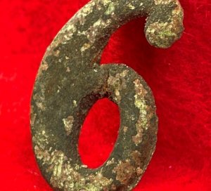 Regimental Number "6" or "9" - Large Size