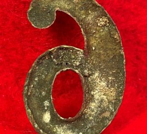 Regimental Number "6" or "9" - Large Size