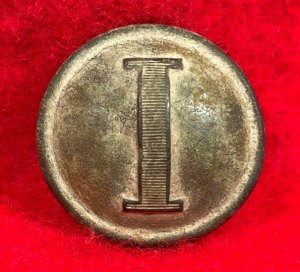 Confederate Infantry Coat Button - Lined "I"