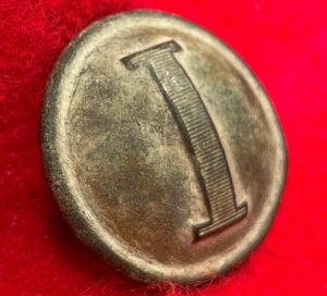 Confederate Infantry Coat Button - Lined "I"