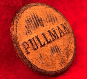 Pullman Porter Railroad Coat Button - Post Civil War
