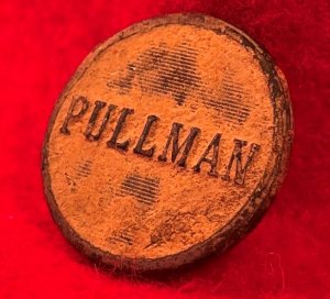 Pullman Porter Railroad Coat Button - Post Civil War