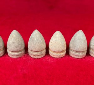 Six .44 Caliber Colt Pistol Bullets