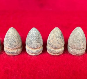 Six .44 Caliber Army Revolver Bullets for D.C. Sage Cartridge