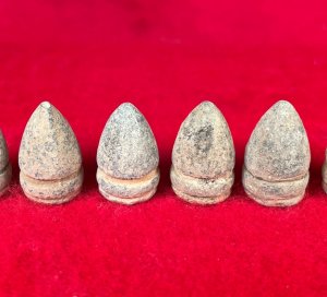 Six .44 Caliber Army Revolver Bullets for D.C. Sage Cartridge