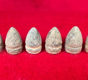 Six .44 Caliber Army Revolver Bullets for D.C. Sage Cartridge